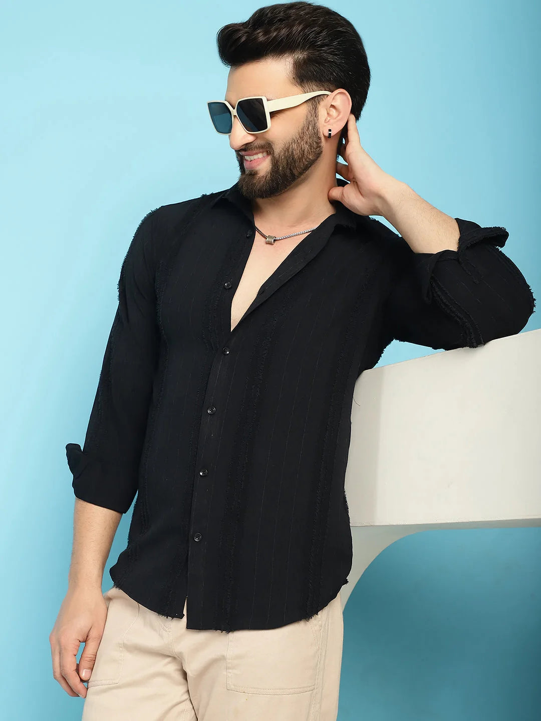 Self Design Casual Shirt for Mens-SF-929