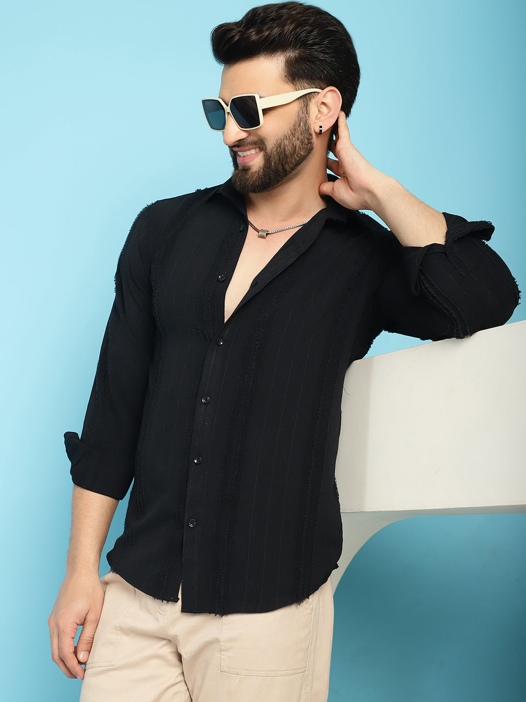 Self Design Mens Shirt SF-929 | Cotton Casual Shirts