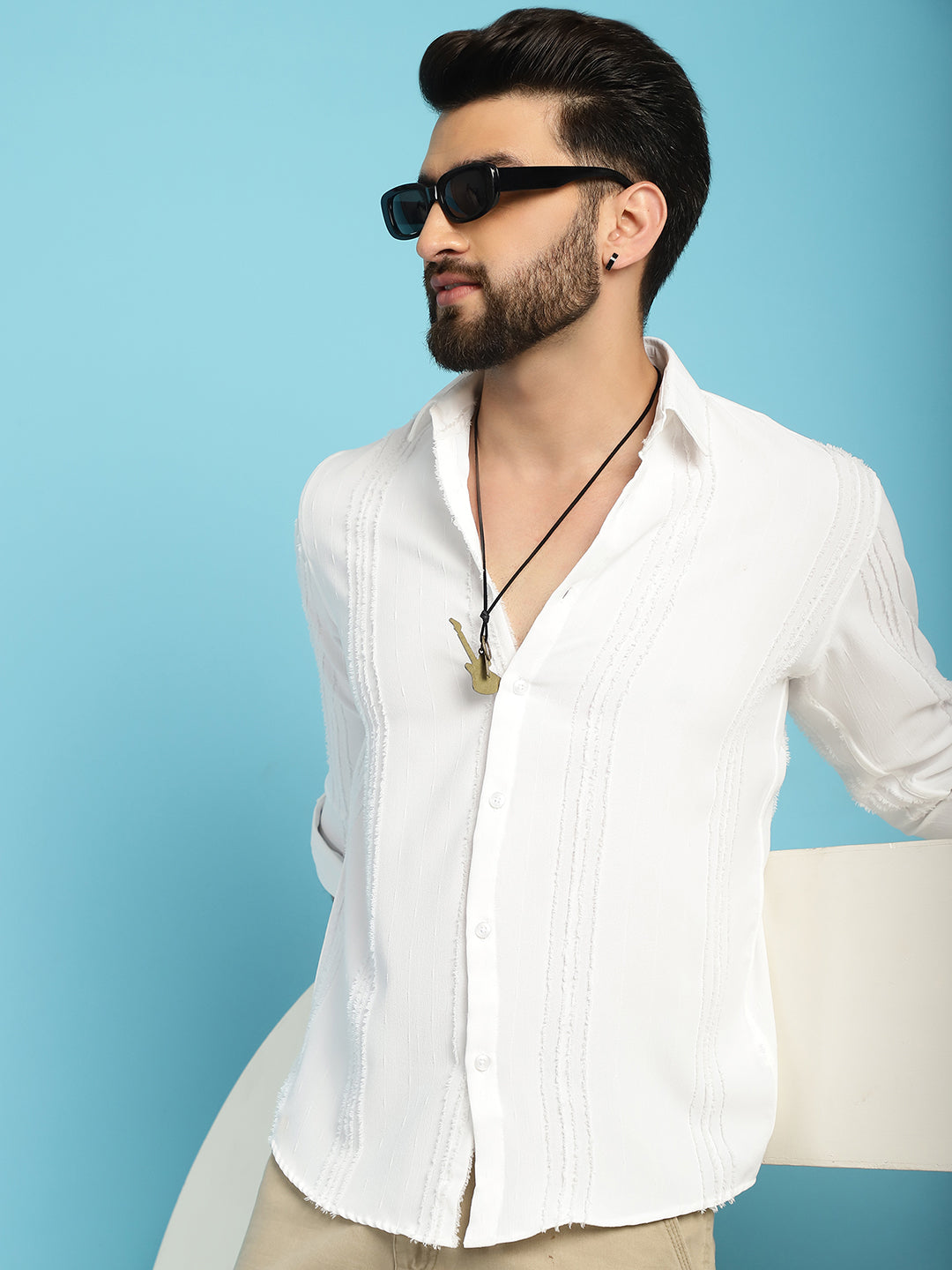 Self Design Cotton Mens Shirt | Casual & Stylish