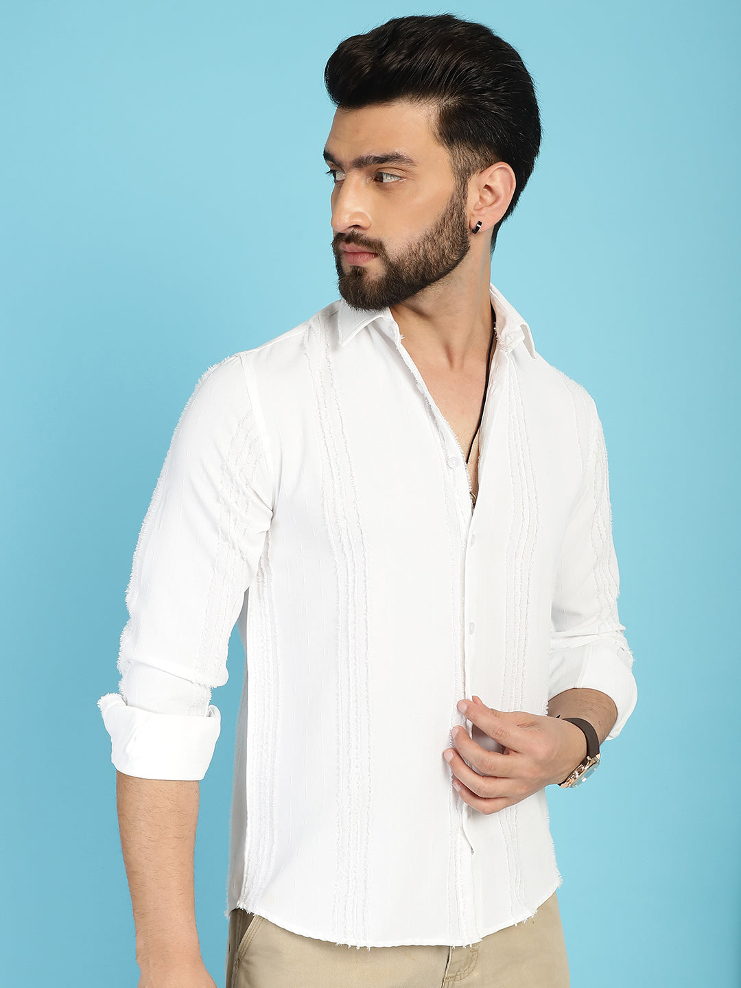 Self Design Cotton Mens Shirt | Casual & Stylish
