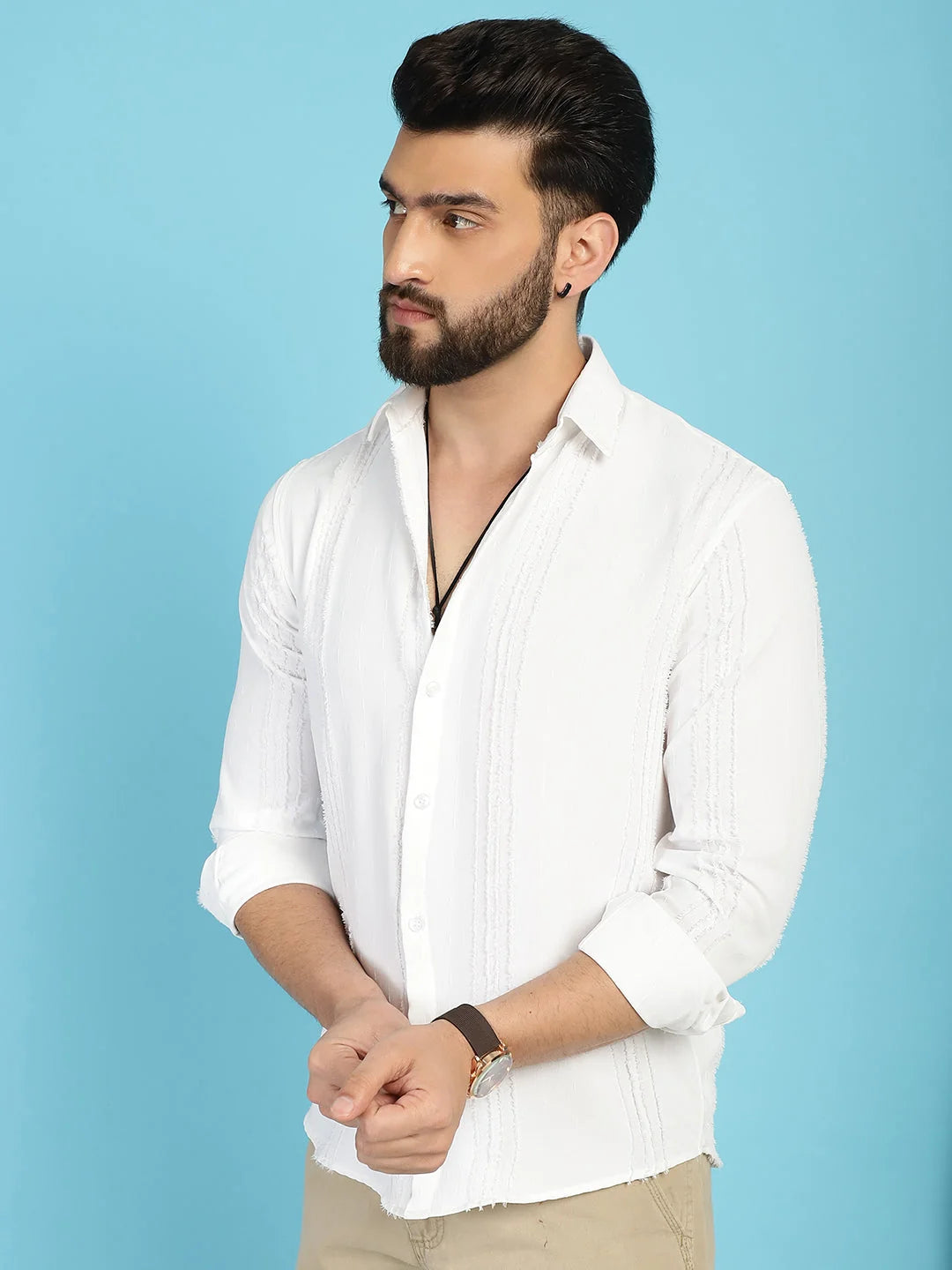 Self Design Cotton Mens Shirt | Casual & Stylish