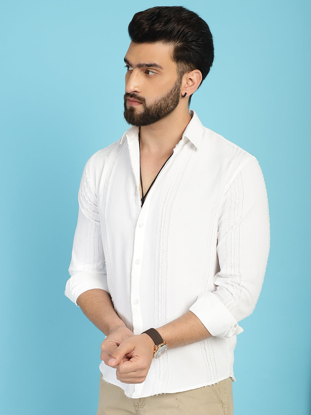 Self Design Cotton Mens Shirt | Casual & Stylish