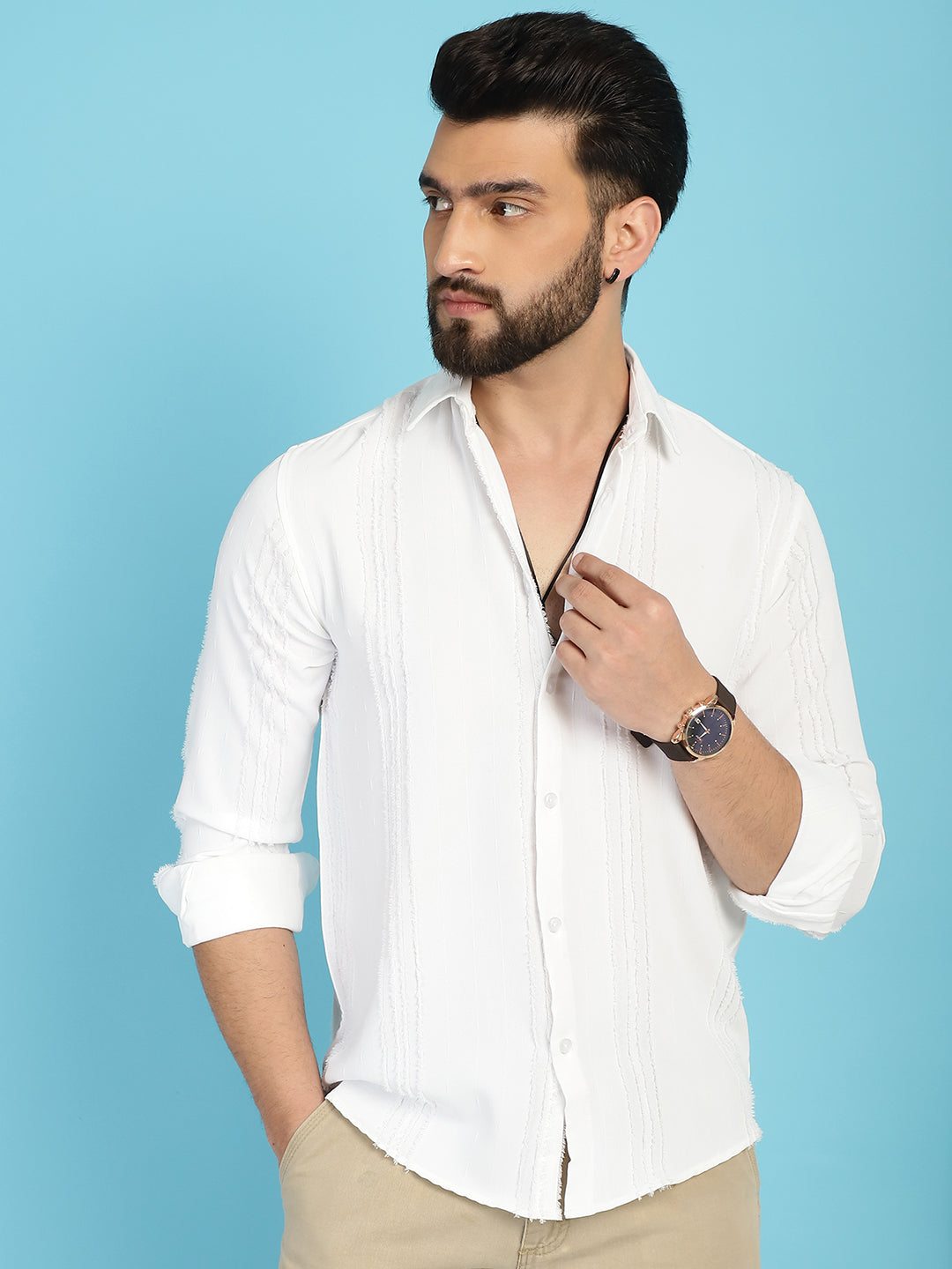 Self Design Cotton Mens Shirt | Casual & Stylish