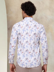 Printed Cotton Casual Shirt for Mens.-SF-945Blue