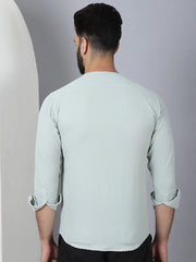 Self Design Cotton Blend Casual Shirt for Men-SF-963Pista
