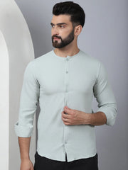 Self Design Cotton Blend Casual Shirt for Men-SF-963Pista