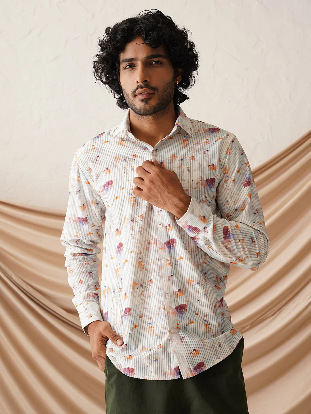 Wine Printed Cotton Shirt - Stylish Mens Casual Shirt