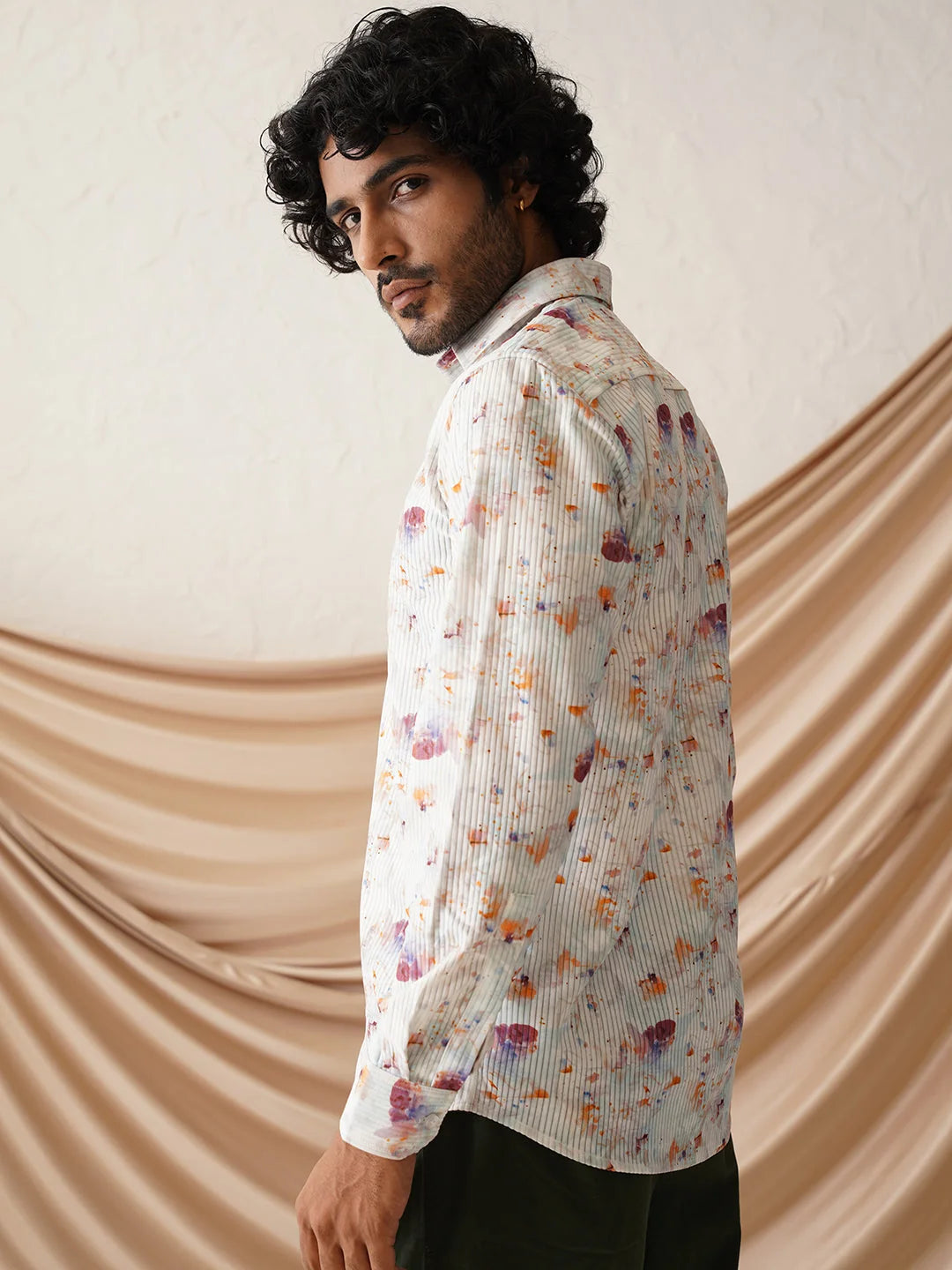 Wine Printed Cotton Shirt - Stylish Mens Casual Shirt