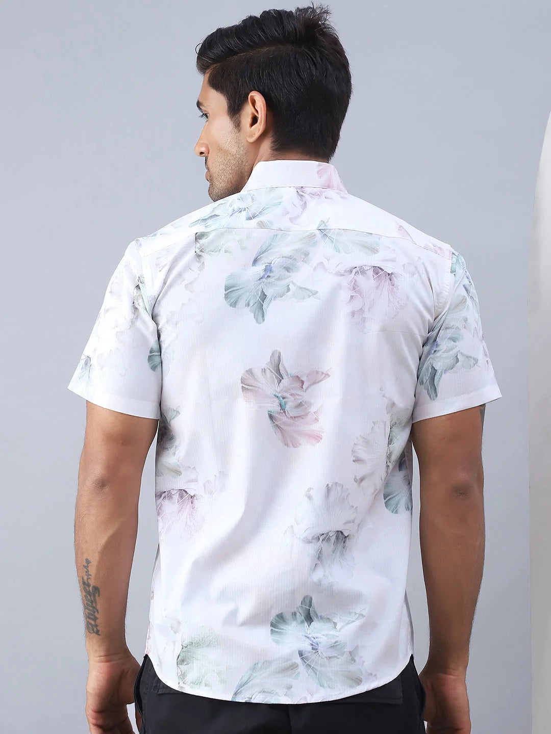 Green Printed Mens Shirt - Cotton Shirt for Casual Style