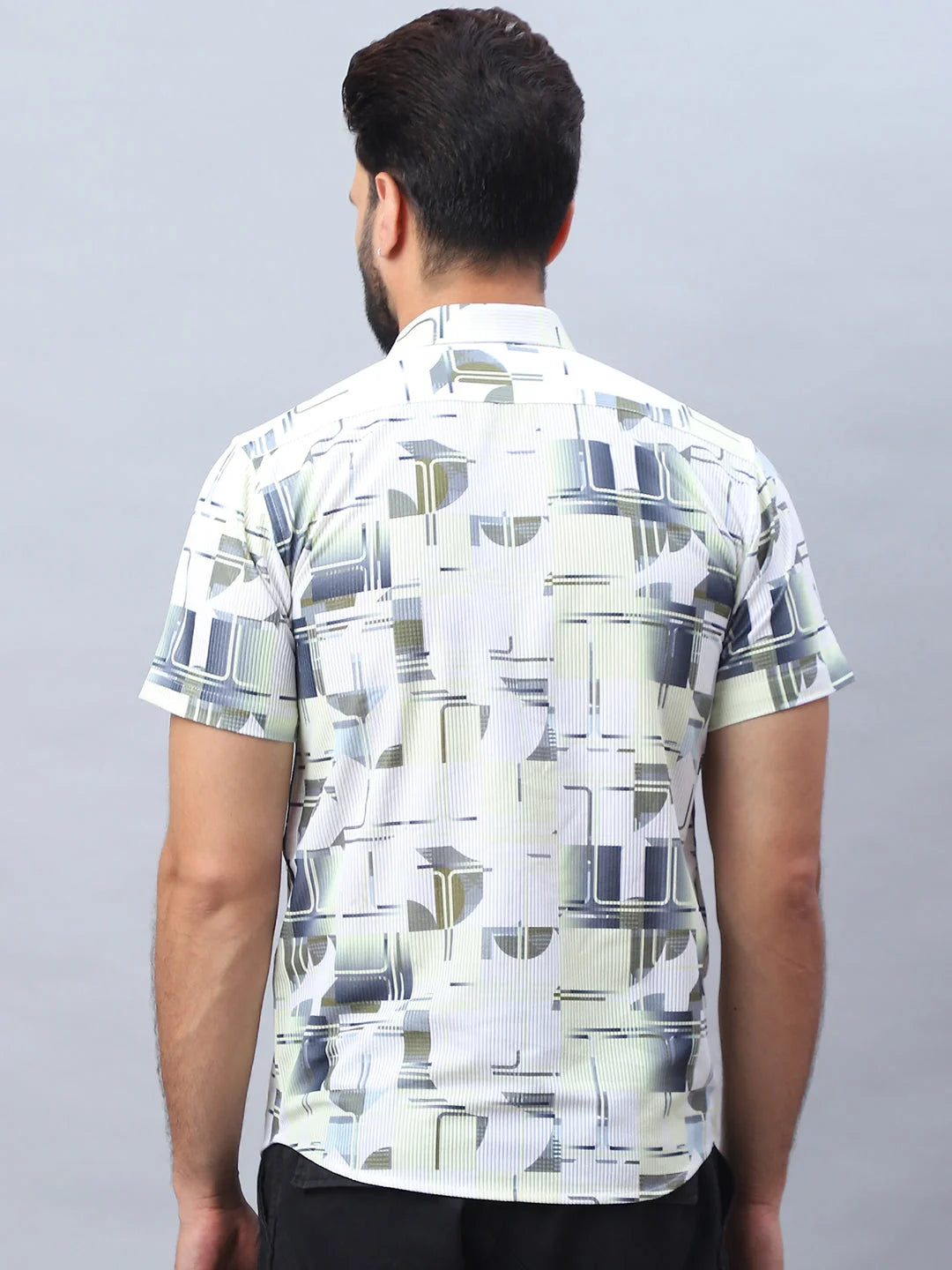 Lime Printed Mens Shirt - Trendy Cotton Casual Shirt for Men