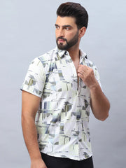 Printed Casual Shirt for Men-SF-981Lime