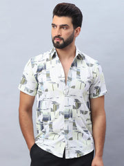 Printed Casual Shirt for Men-SF-981Lime