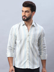 Striped Casual Shirt for Men-SF-982Off-White