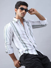 Striped Casual Shirt for Men-SF-983Off-White