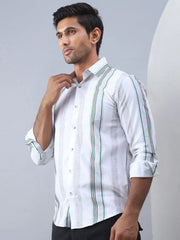 Striped Casual Shirt for Men-SF-983Off-White