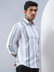 Striped Casual Shirt for Men-SF-983Off-White