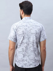 Abstract Printed Casual Shirt for Men-SF-984Light-Grey