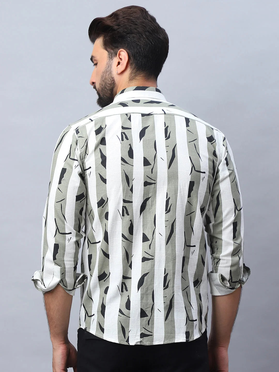 Mens Printed Cotton Shirt - Casual Shirt - SF-986Pista