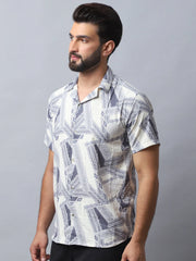 Abstract Printed Casual Shirt for Men-SF-987Grey