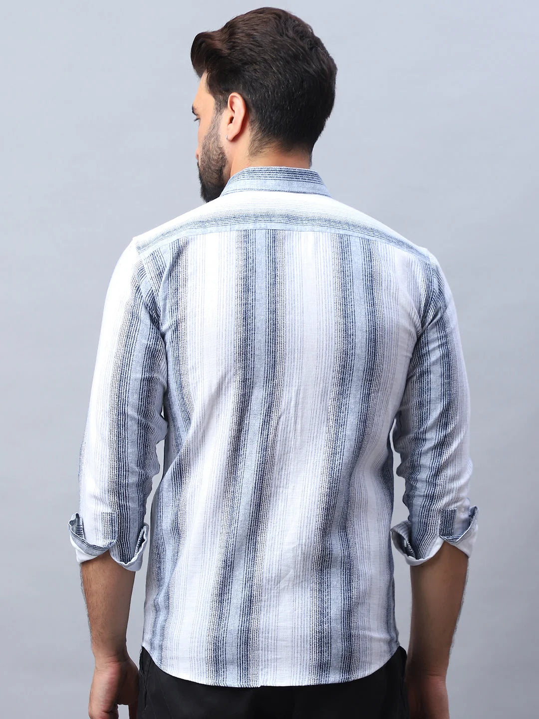 Blue Striped Cotton Shirt - Casual & Stylish Mens Shirt