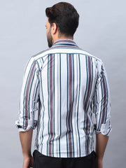 Striped corduroy Casual Shirt for Men-SF-991Brown