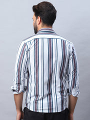 Striped corduroy Casual Shirt for Men-SF-991Brown