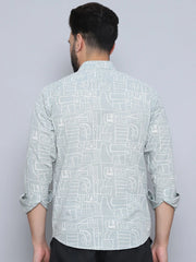 Men's Printed Casual Shirt-SF-994Pista