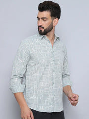 Men's Printed Casual Shirt-SF-994Pista