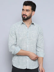 Men's Printed Casual Shirt-SF-994Pista