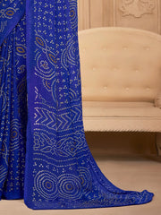 Women's Organza White Printed Designer Saree With Blouse Piece-SANKARI204