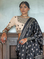 Women's Satin Light Green Digital Print Designer Saree With Blouse Piece-KUDOS260005