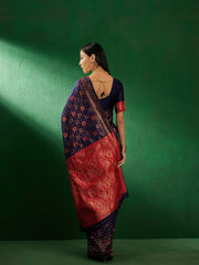 Womens Fashion Ethnic Navy Blue Color Sarees-MLSHWSA1272NBL0ONE