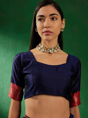 Womens Fashion Ethnic Navy Blue Color Sarees-MLSHWSA1272NBL0ONE