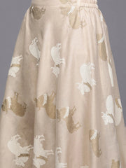 Women Flared Maxi Skirt-AHSKCHKH-15035