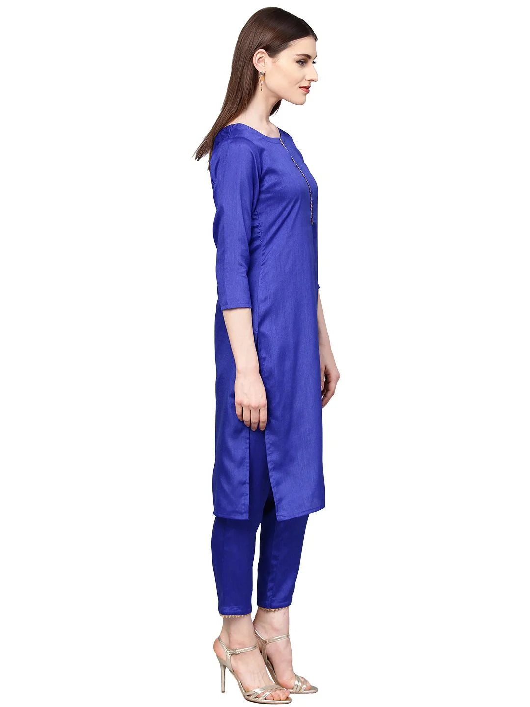 Royal Blue Poly Silk Salwar Suit with Dupatta | Indian Kurta Sets