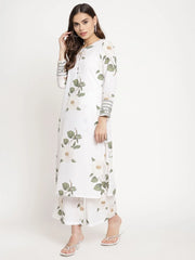White Digital Print Kurta Palazzo Set With Dupatta-AHKUDUPZ-COMBO-386