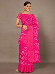 Women's Satin Turquoise Digital Print Designer Saree With Blouse Piece-KLORA332003