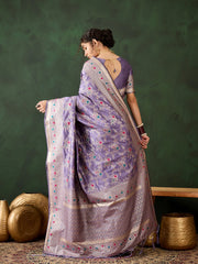Womens Fashion Ethnic Lavender Color Sarees-MLSHWSA1460LVR0ONE