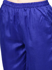 Royal Blue Poly Silk Solid Salwar Suit with Dupatta-AHKUDUPN-Combo-122