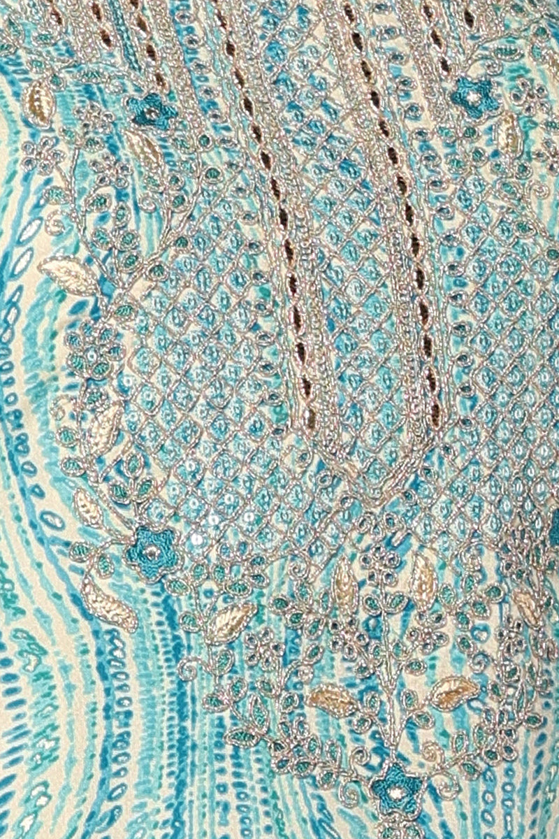 Blue Viscose Rayon Abstract Printed Straight Kurta VCK9633 | DesiQlo
