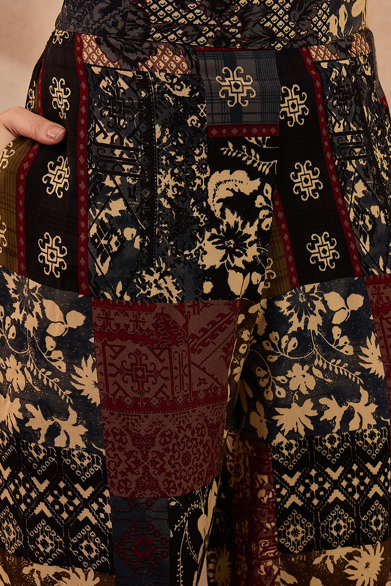 Multi Viscose Rayon Printed Straight Coord Sets VCORD1198
