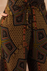 Green Viscose Rayon Printed Straight Coord Sets VCORD1201