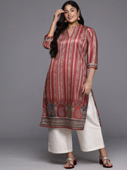 Women Printed Gotta Patti Velvet Kurta-AP-AHKUVLDP-1109