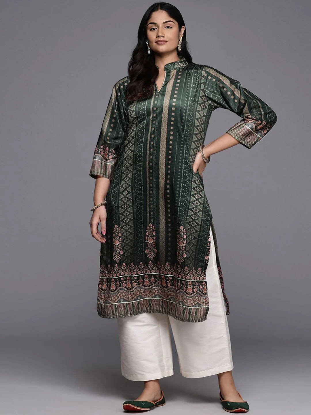 Geometric Velvet Kurta | Designer Kurta Sets for Women
