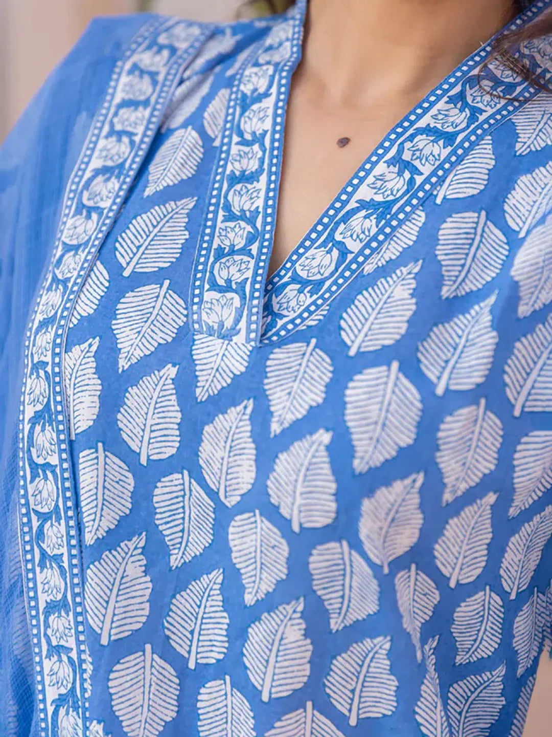 Blue Paisley Kurta Set with Dupatta | Women's Indian Kurta