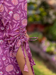 Women Purple Viscose Rayon Floral Printed Straight Kurta Salwar With Dupatta-VKSKD2222PPL