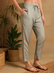 Women Green Rayon Blend Ethnic Motifs Printed Straight Kurta Trousers With Dupatta-VKSKD2251