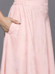 Floral Printed Flared Maxi Skirt-AHSKCRSP-15027