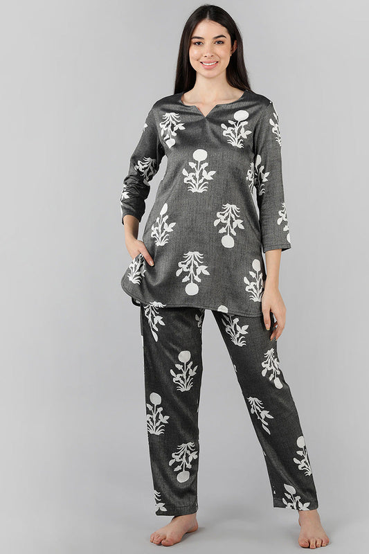  Women Grey Floral Printed Top 800