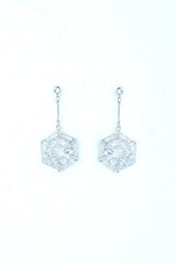 Silver Plated Stone Studded Circluar Earrings-VOJ227